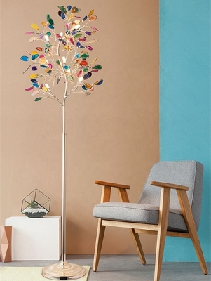 Bunter Baum formen materielle LED dekorative Beleuchtungen H165cm des modernen Boden-Licht-Eisen-