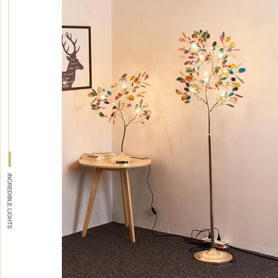 Bunter Baum formen materielle LED dekorative Beleuchtungen H165cm des modernen Boden-Licht-Eisen-
