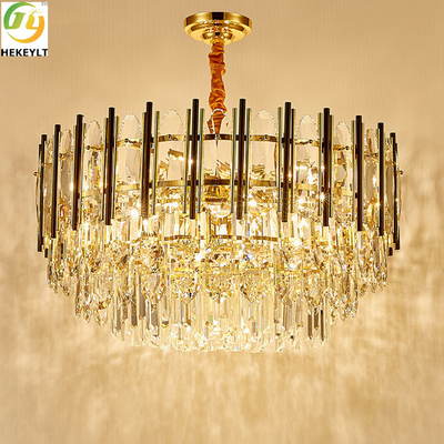 Eleganter Luxus-Crystal Pendant Light E14 für Wohnzimmer
